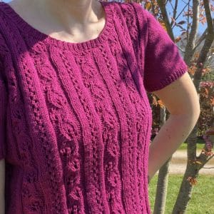 Oléandra, Un tee-shirt en dentelle au tricot pour femme - Patron de tricot - Maloraé Designs