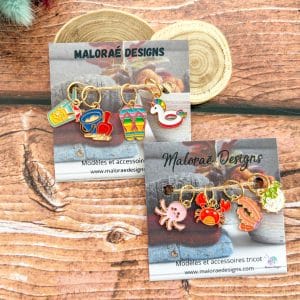 Lots anneaux marqueurs tricot - Plage - Accessoires tricot - Maloraé Designs
