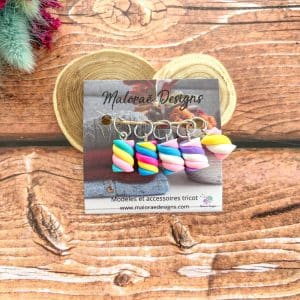 Lots anneaux marqueurs tricot - Chamallow - Accessoires tricot - Maloraé Designs