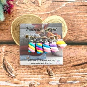 Lots anneaux marqueurs tricot - Chamallow - Accessoires tricot - Maloraé Designs
