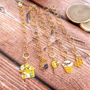 Compte-rangs tricot - Abeilles - Accessoires tricot - Maloraé Designs