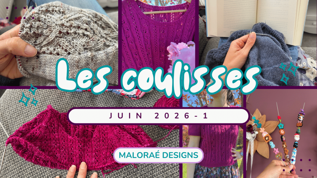 Vlog juin 2026 •1 - En-cours tricot qui avancent bien - Vidéo tricot - Les coulisses - Maloraé Designs
