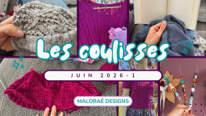 Vlog juin 2026 •1 - En-cours tricot qui avancent bien - Vidéo tricot - Les coulisses - Maloraé Designs
